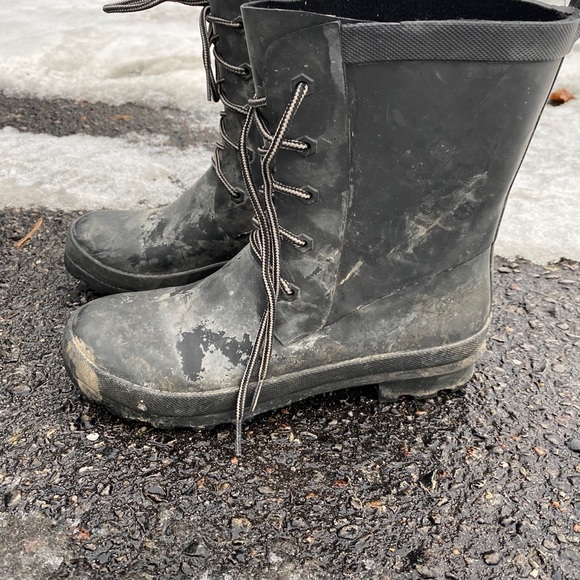 RAIN BOOTS Booties . Lace up - Picture 2 of 5